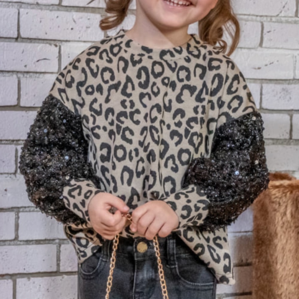 Leopard Puff Sleeve Top